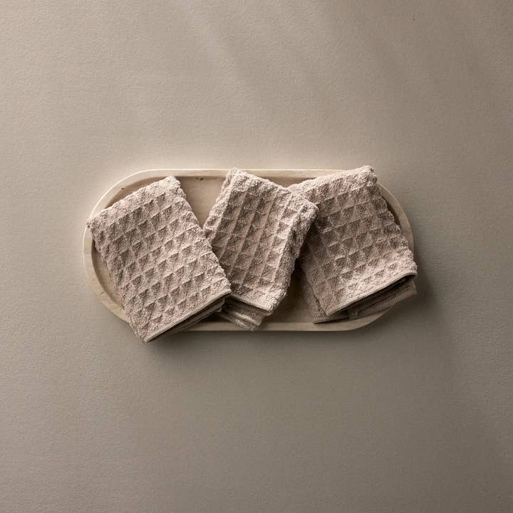 Waffle Washcloth Set | Taupe