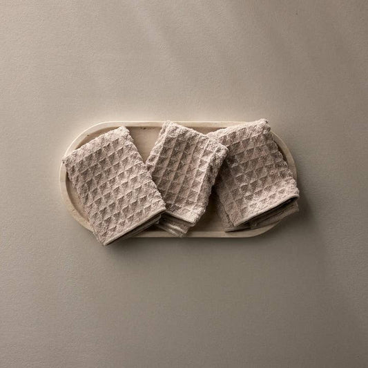 Waffle Washcloth Set | Taupe
