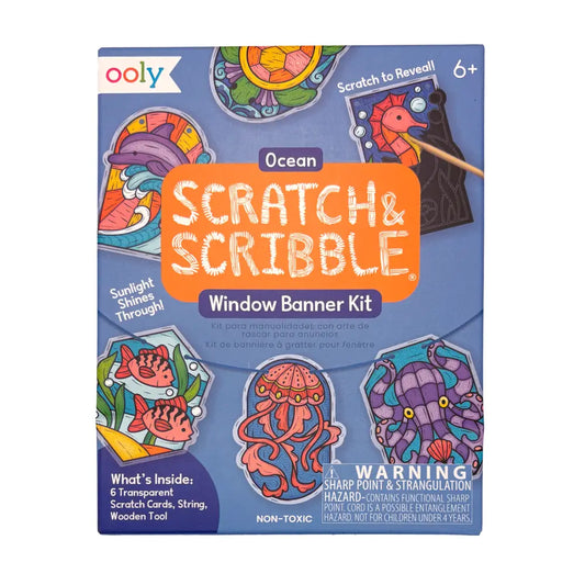 Mini Scratch & Scribble Window Banner Kit - Ocean
