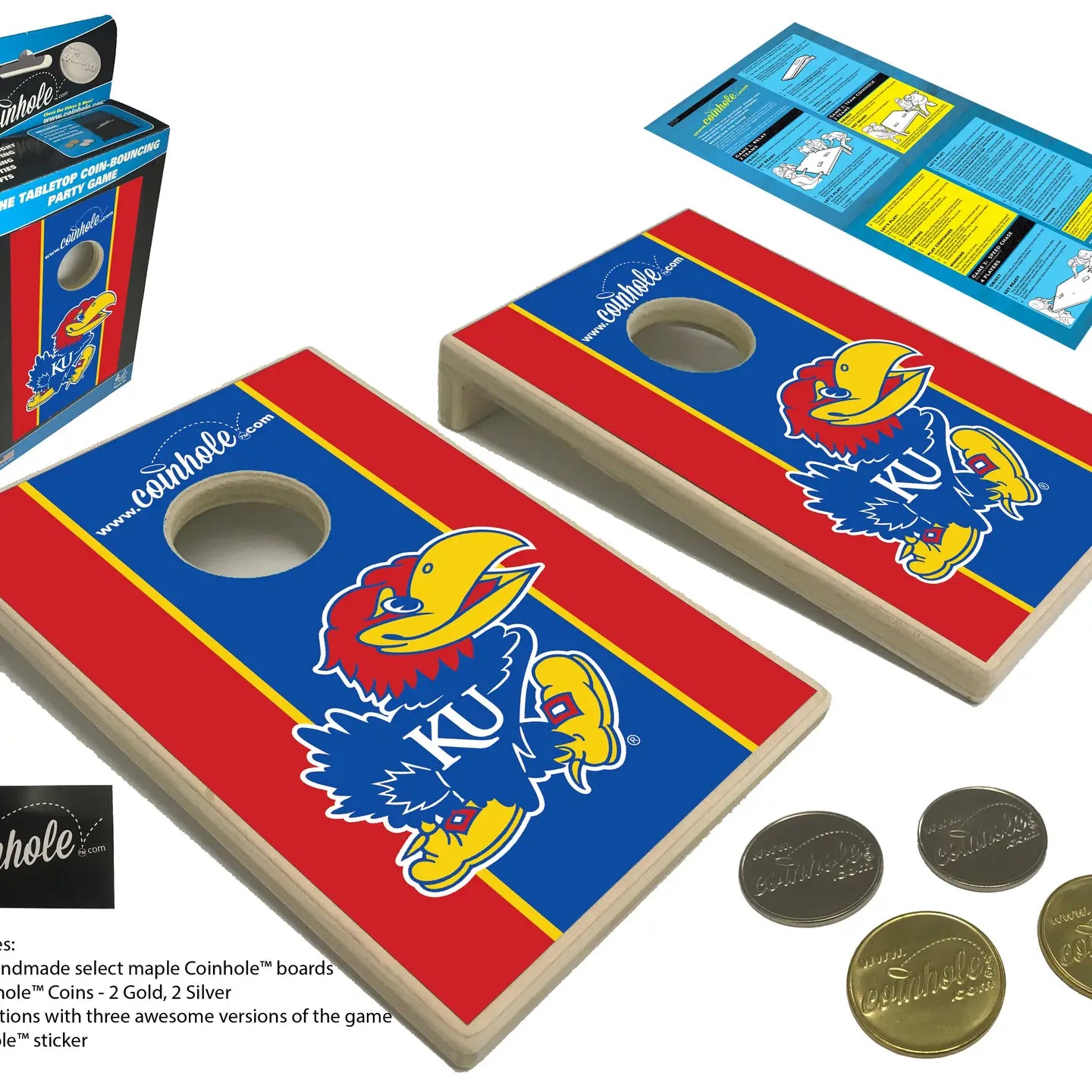 Coinhole Tabletop Game Set | Kansas University