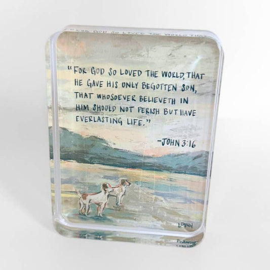 Acrylic Scripture Block | John 3:16
