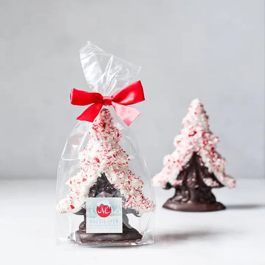 Dark Chocolate Tree with Peppermint Snow
