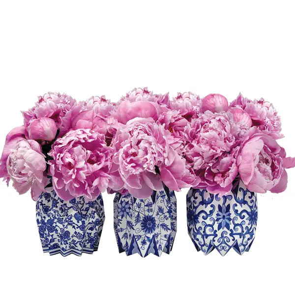 Paper Vase Wraps | Blue Chinoiserie