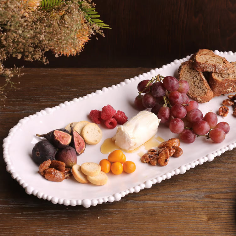 VIDA Alegria Large Oval Platter | White