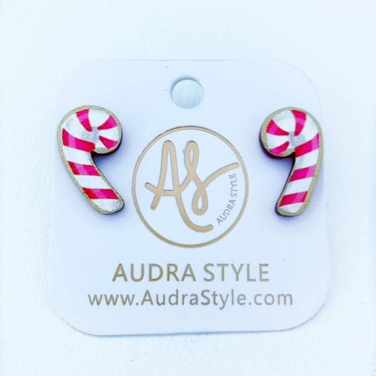 Christmas Stud Earrings | Candy Canes