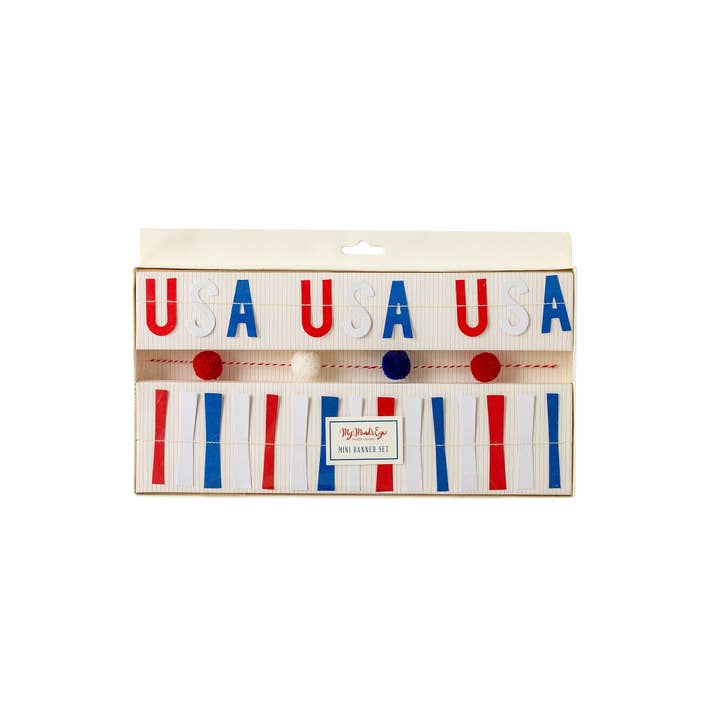 Ticker Tape Mini Banner Set | Stars and Stripes