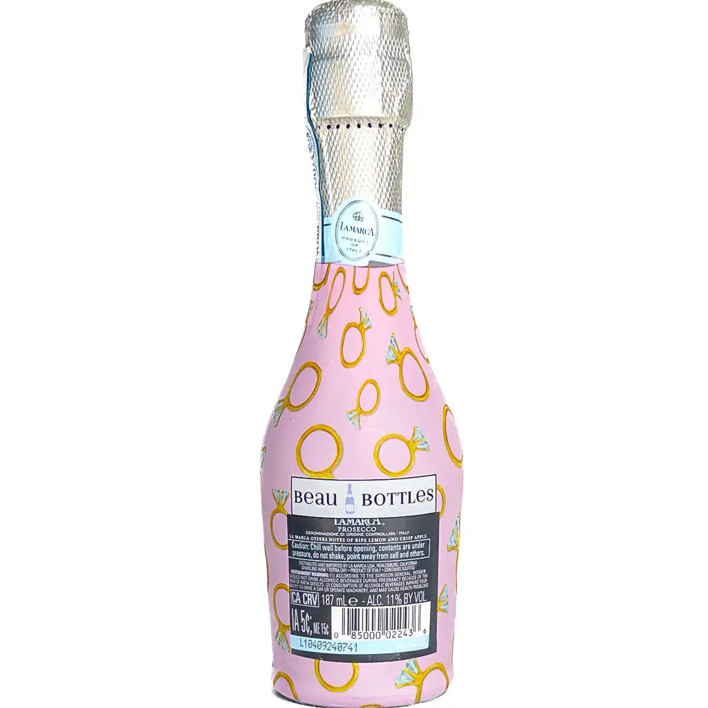 Beau Bottles Pink Engagement Ring | Mini Prosecco Collection | Six Pack