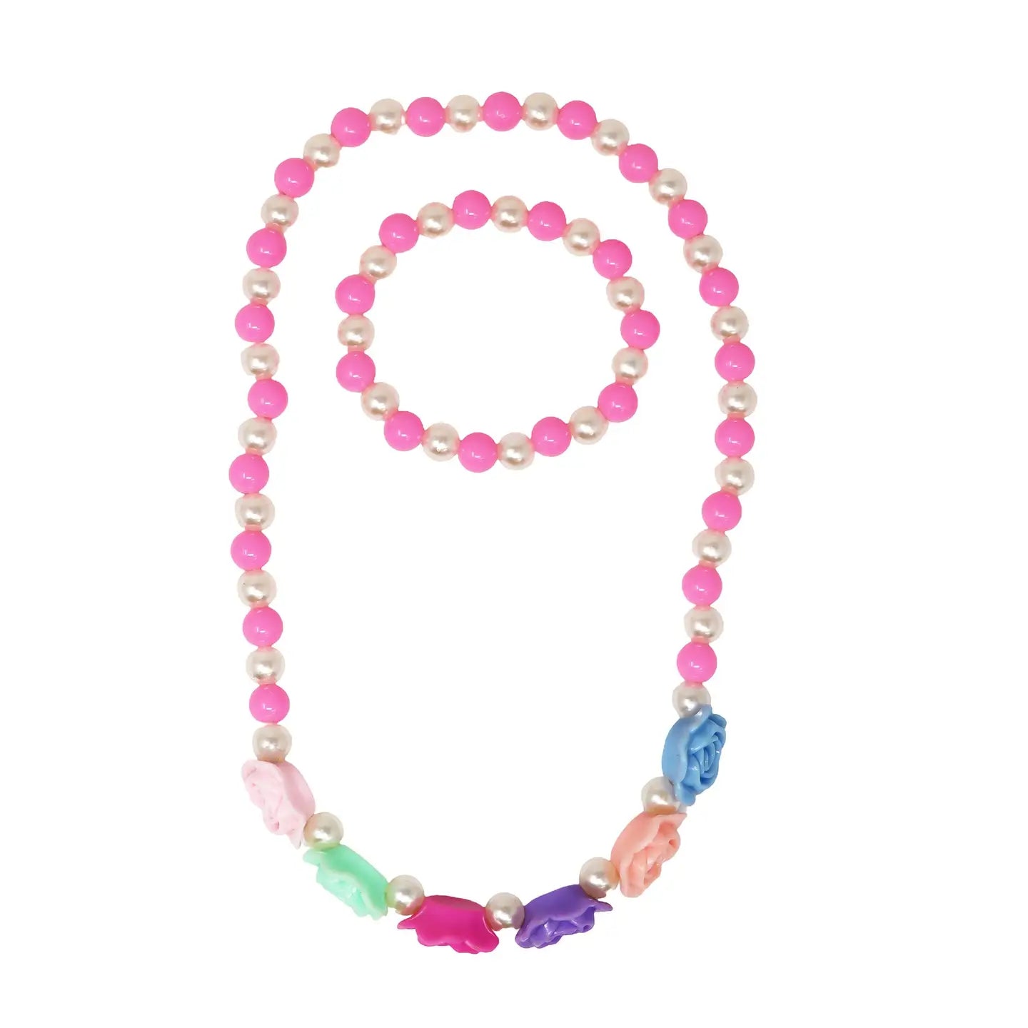 Rosy Candy Necklace & Bracelet Set | Assorted Colors