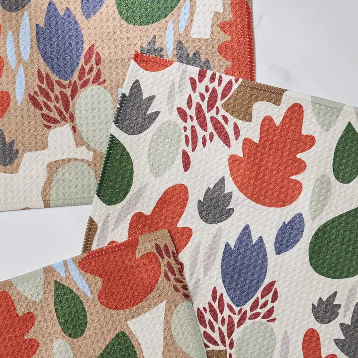 Dishcloth Set | Cut Paper Leaves