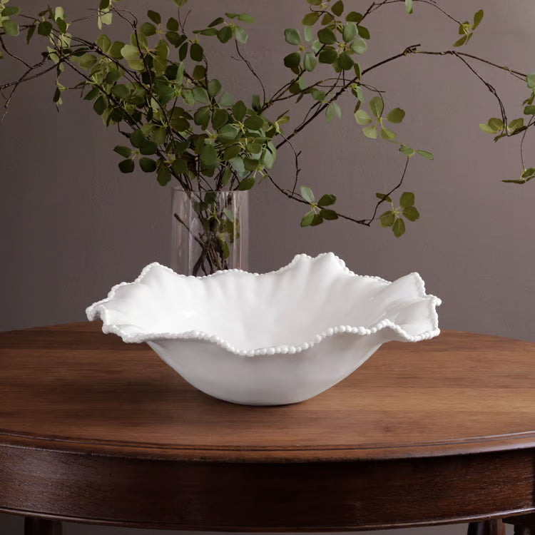 VIDA Alegria Extra Large Round Centerpiece | White