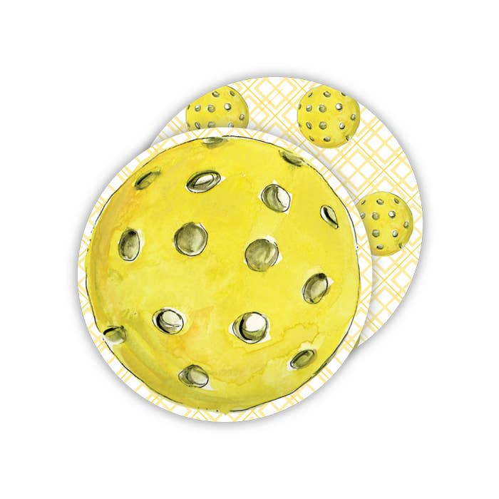 Handpainted Round Coasters | Pickleball