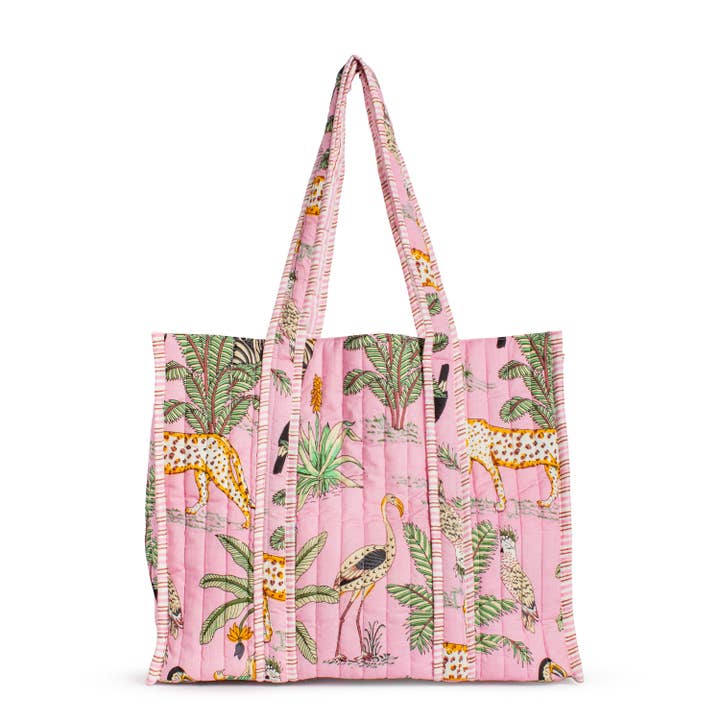 Liana Pink Quilted Tote