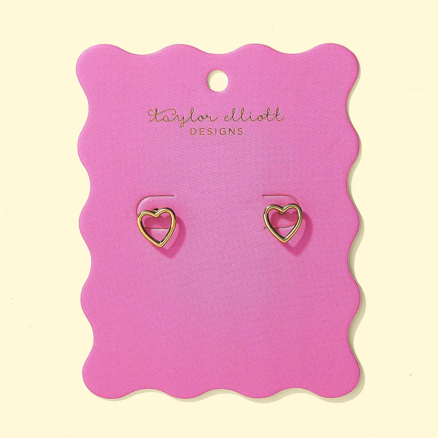 Stud Earrings | Gold-Plated Hearts
