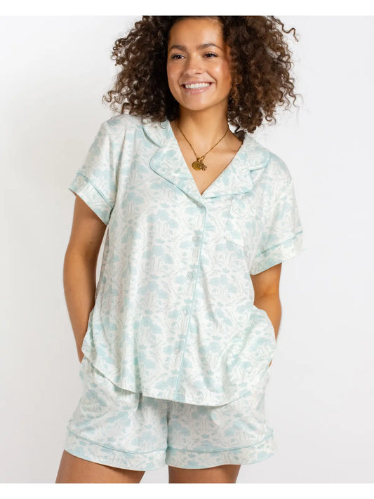 Royal Turnbridge Short Sleeve Button Up Sleep Shirt