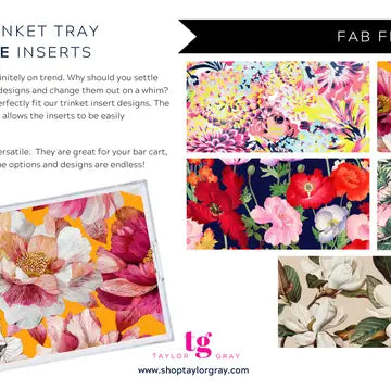 Acrylic Trinket Tray Inserts | Fab Floral Vol 3