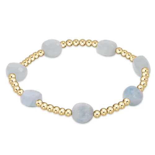Admire Gem 3mm Gold Bracelet | Aquamarine