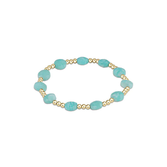 Admire Gold 3mm Bead Bracelet | Amazonite