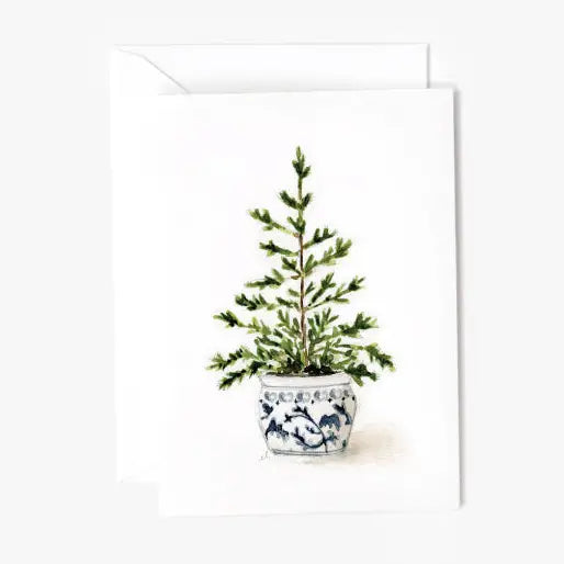 Enclosure Card | Blue Potted Tree