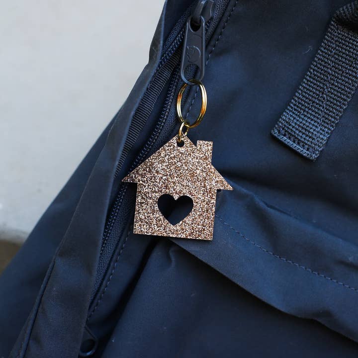 Glitter Keychain | House