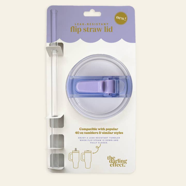 40oz Lifestyle Flip Straw Lid | Periwinkle