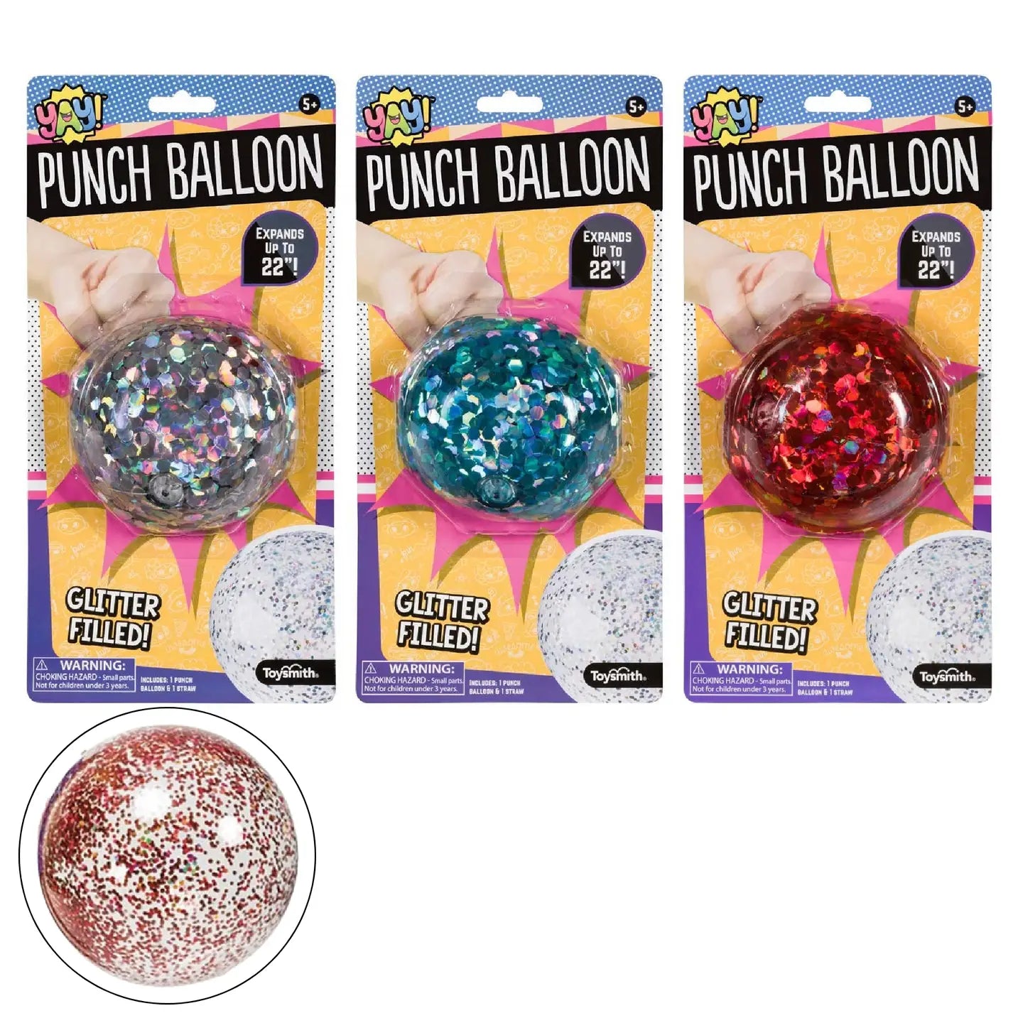 Glitter Punch Balloon | Assorted Styles