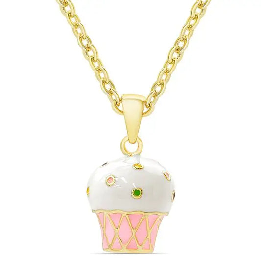 Pendant Necklace | Gold | Cupcake