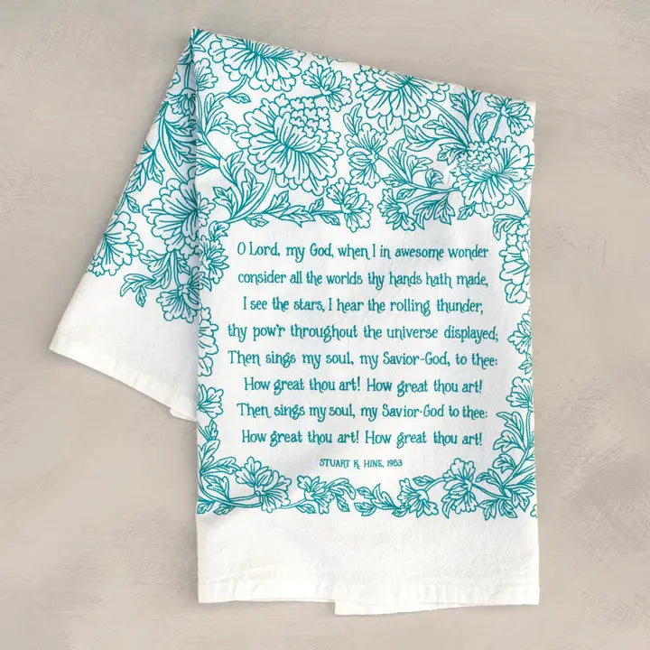 Tea Towel | How Great Thou Art Hymn