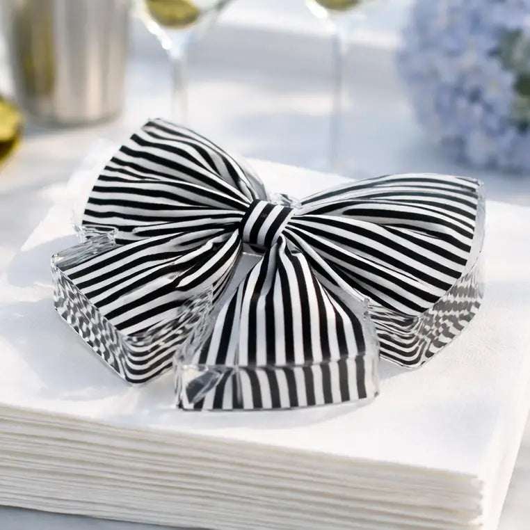 Acrylic Napkin Weight | Black Bow