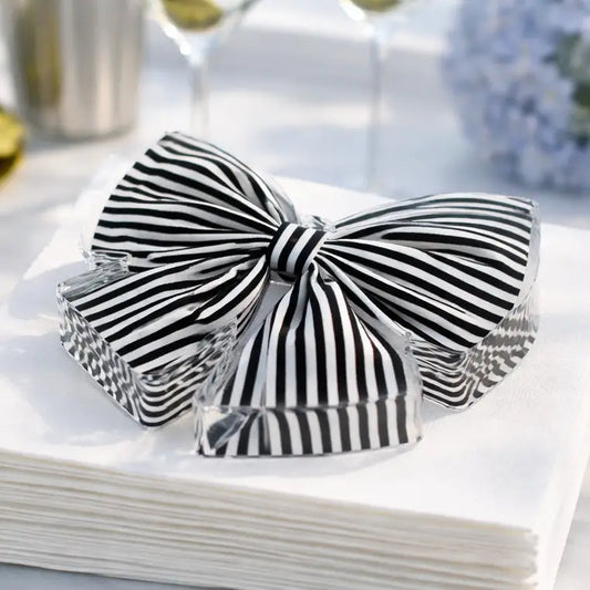 Acrylic Napkin Weight | Black Bow