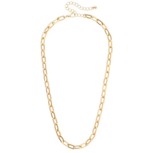 Winston Paperclip Chain Necklace | Shiny Gold