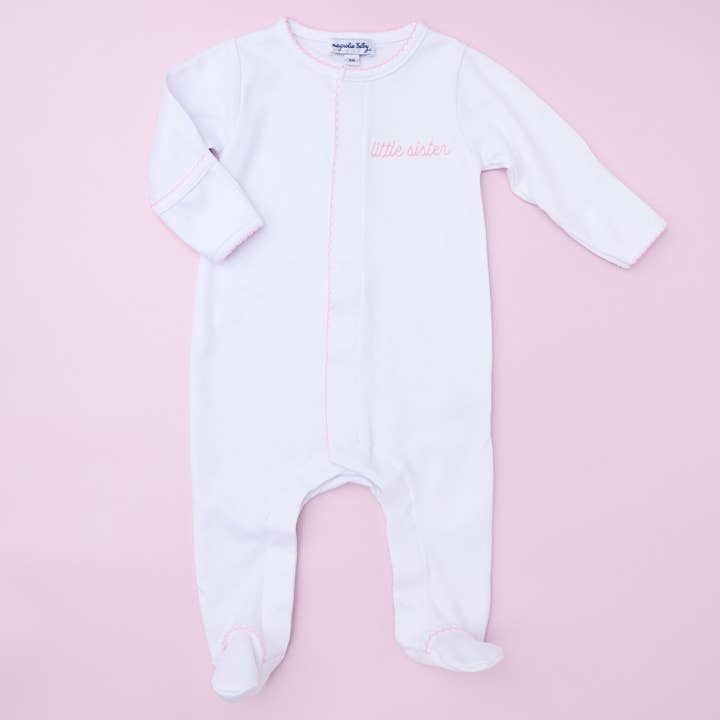 Embroidered Footie | Little Sister