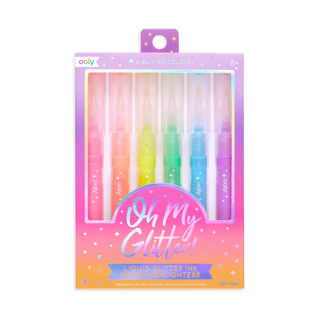 Oh My Glitter! Neon Highlighters - Set of 6