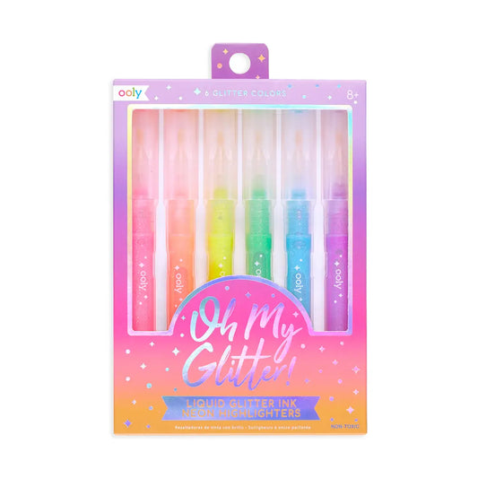 Oh My Glitter! Neon Highlighters - Set of 6