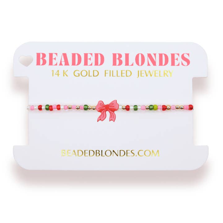 Red Bow Holiday Bracelet | Sprinkle