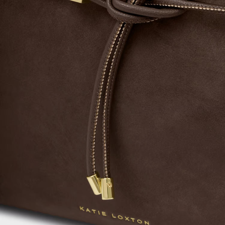 Lori Tote Bag | Bitter Chocolate Suedette