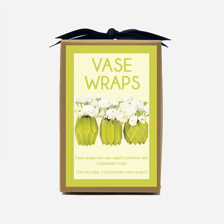 Paper Vase Wraps | Chartreuse