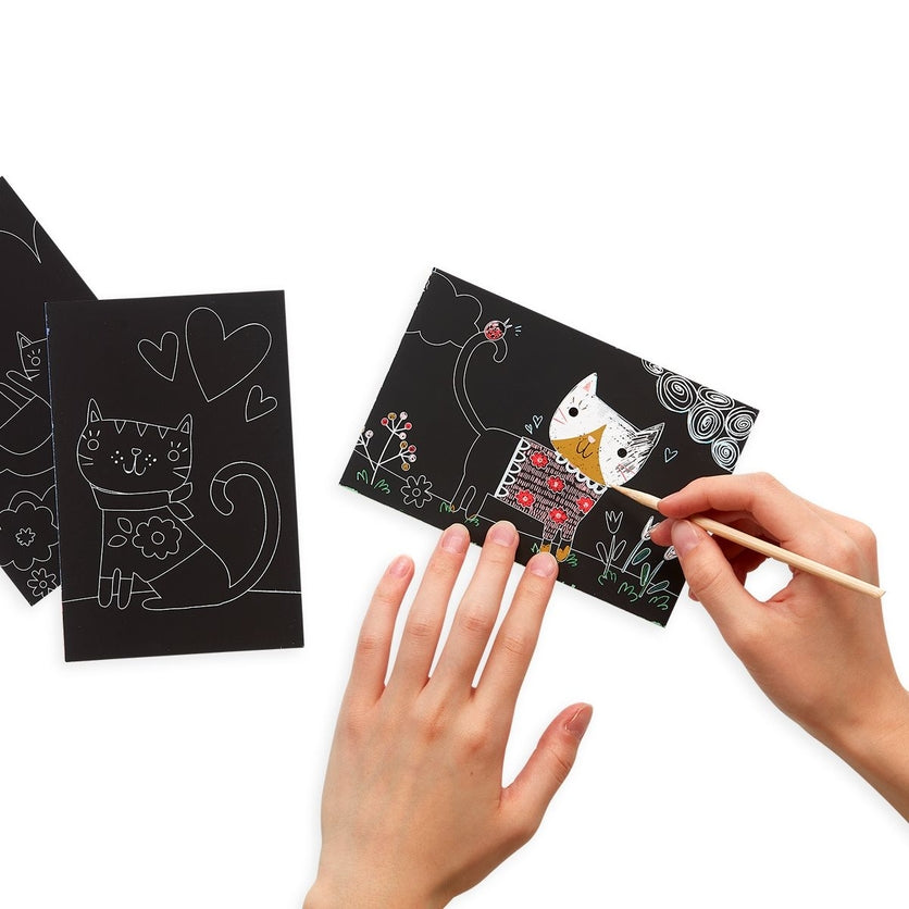 Mini Scratch & Scribble Art Kit | Cutie Cats