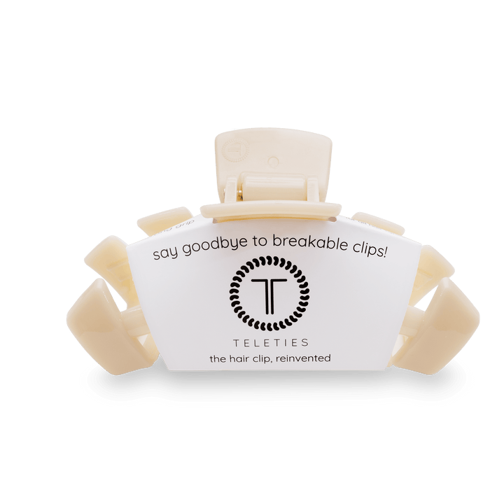 Teleties Claw Hair Clip | Almond Beige | Assorted Sizes