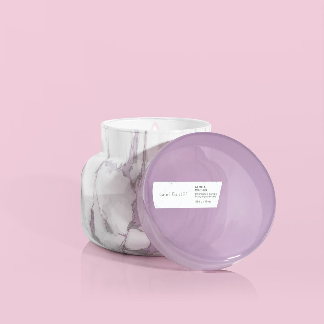 Aloha Orchid Modern Marble Jar Candle