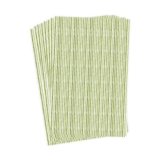 Guest Towels | Green Watercolor Striped