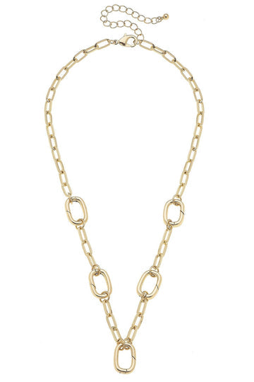 Avery Multi-Charm Collector Necklace Base | Shiny Gold