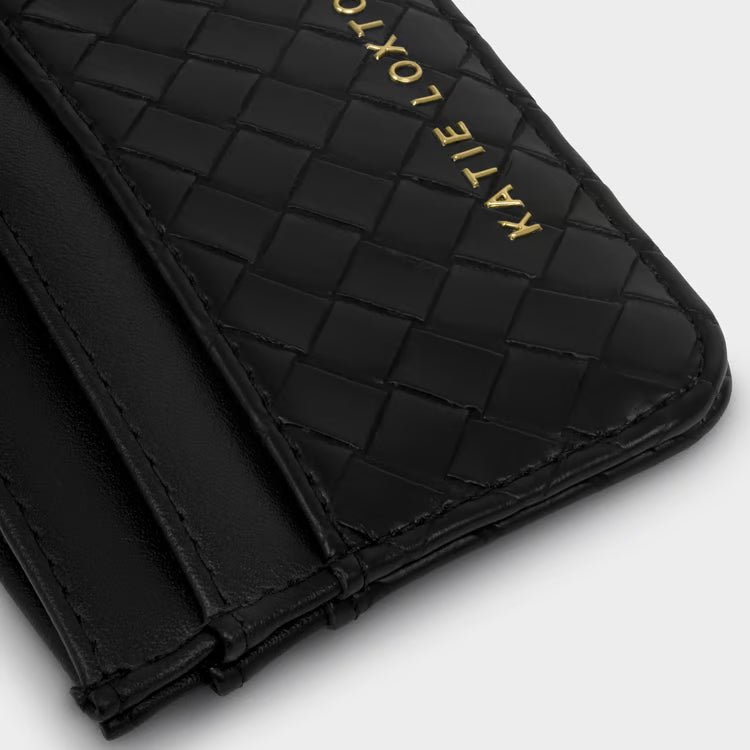 Nova Woven Texture Cardholder | Black