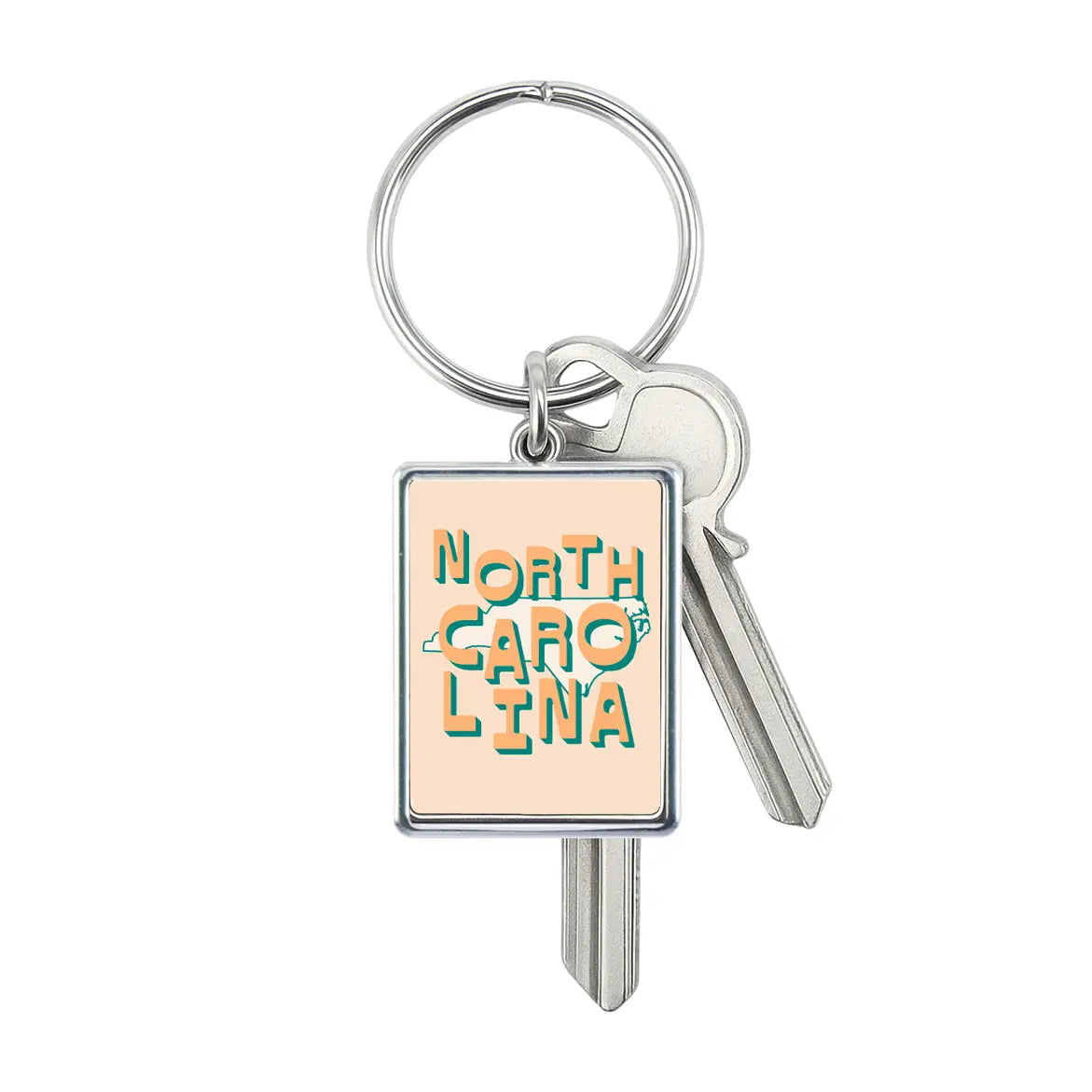 North Carolina State Love Keychain