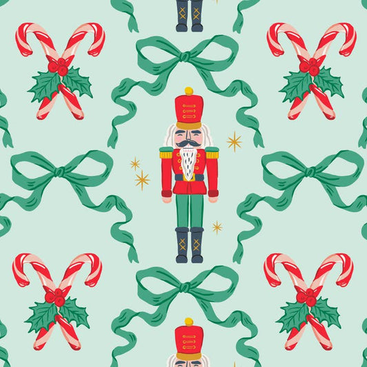 Cocktail Napkins | Green Bow Nutcracker