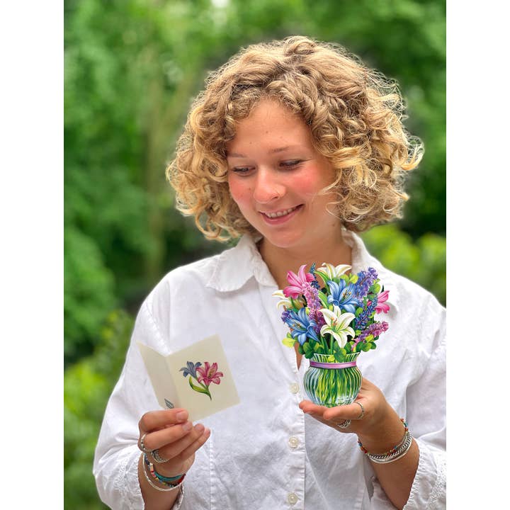 Mini Pop-Up Greeting Cards | Lilies & Lupines