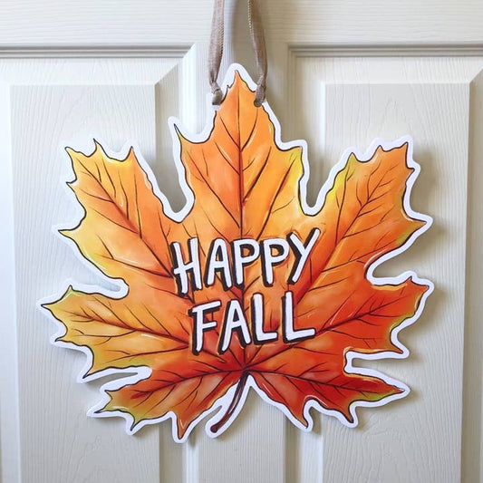 Door Hanger | Happy Fall Leaf