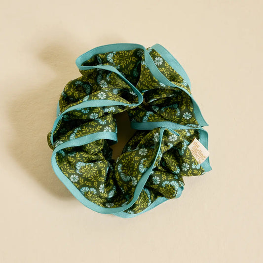 Ruffle Up Scrunchie | Everbloom Forest Green