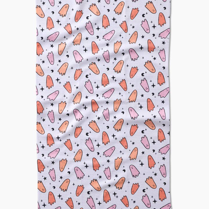 Tea Towel | Space Ghosts Pink/Orange