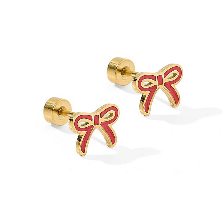 Screwback Stud Earrings | Sadie Red