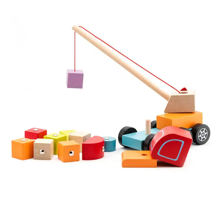 Cubika | Wooden Toy Crane Truck